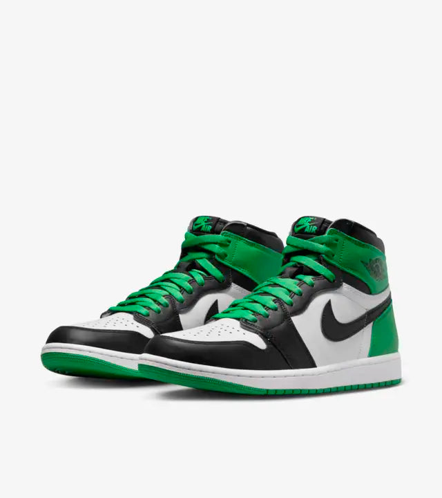 Nike Jordan 1 High Black and Lucky Green