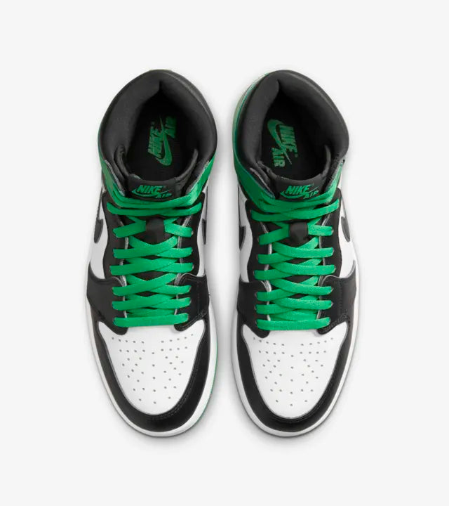Nike Jordan 1 High Black and Lucky Green
