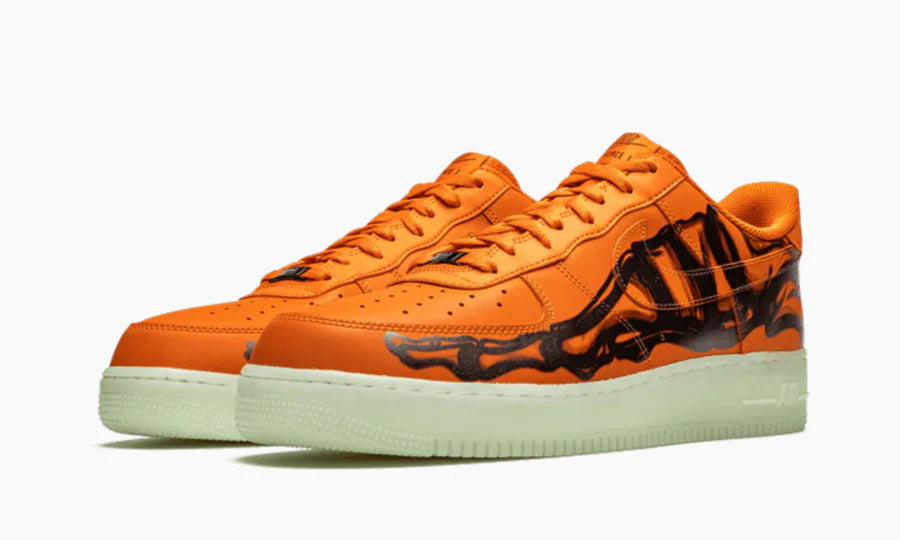 Nike Air Force 1 Low Orange Skeleton Halloween
