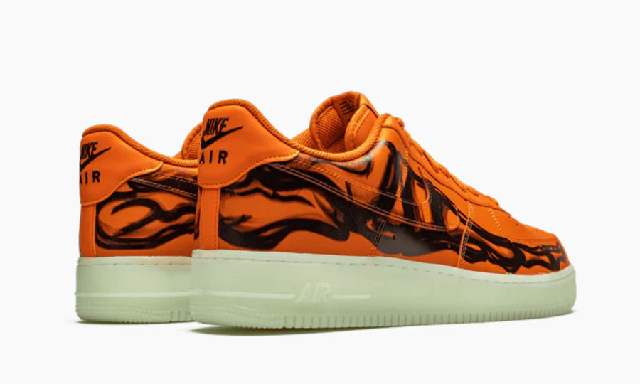 Nike Air Force 1 Low Orange Skeleton Halloween