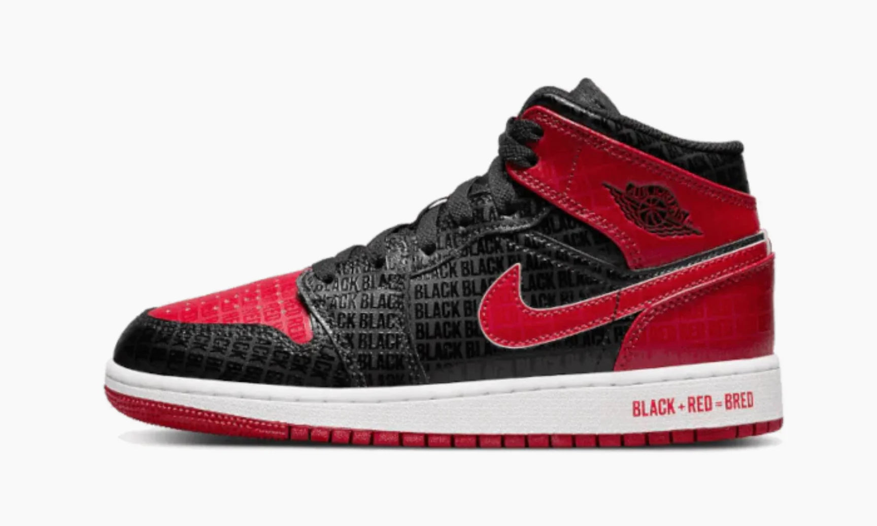 Jordan 1 Mid Bred Text