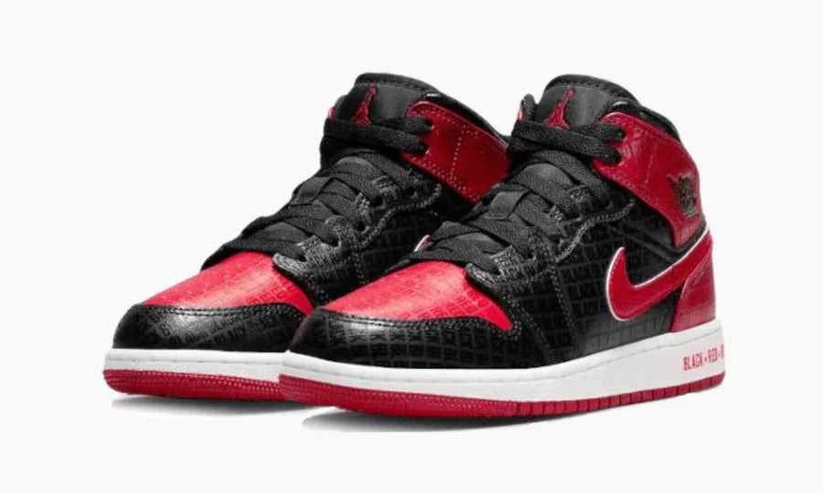 Jordan 1 Mid Bred Text