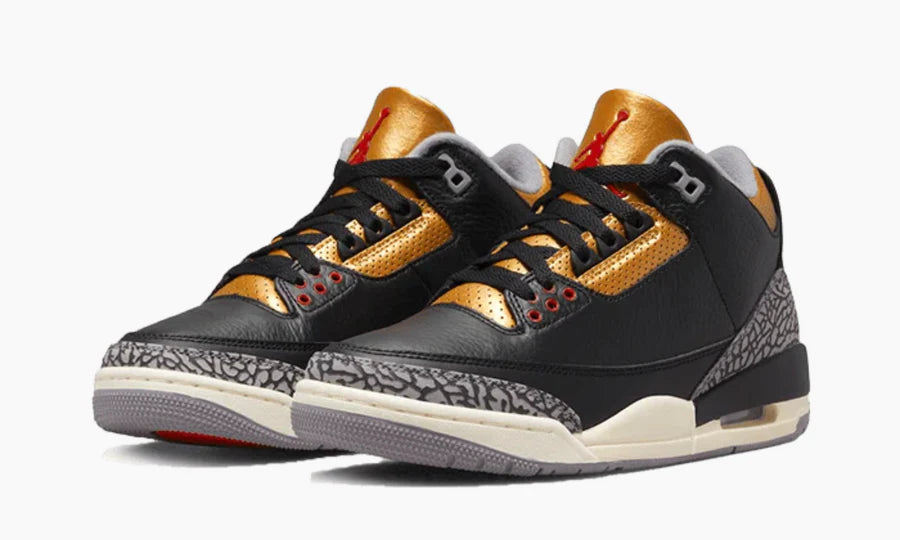 Jordan 3 Retro Black Cement Gold