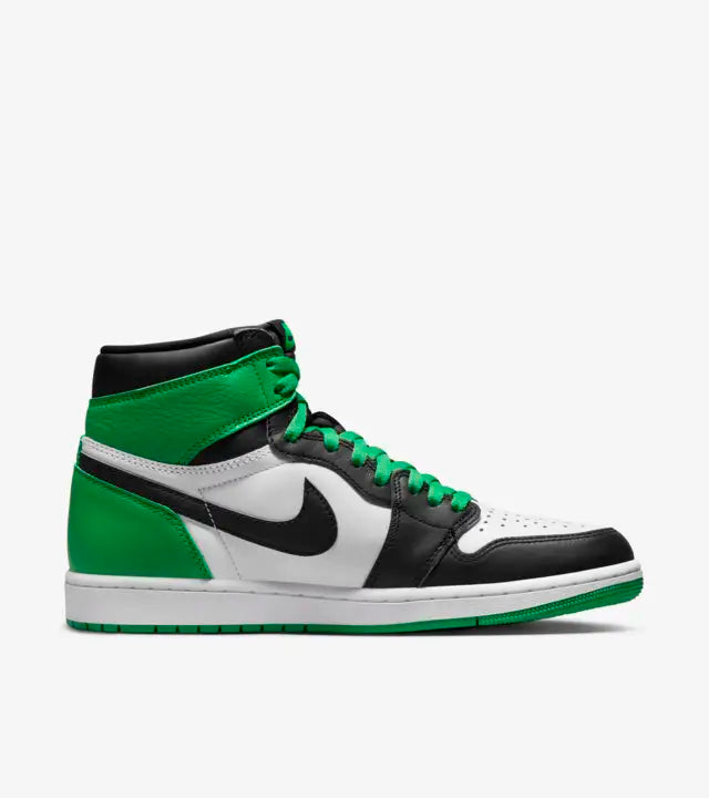 Nike Jordan 1 High Black and Lucky Green