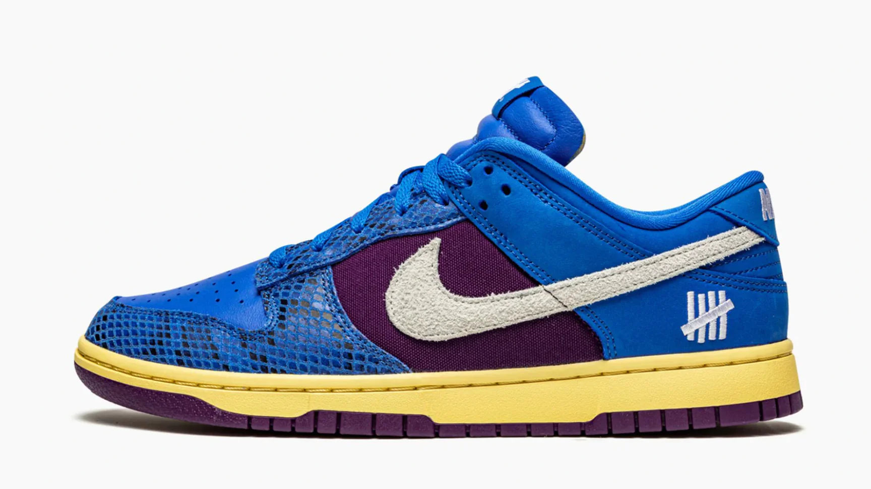 Nike Dunk Low Undefeated 5 On It Dunk vs. AF1 Blue Purple