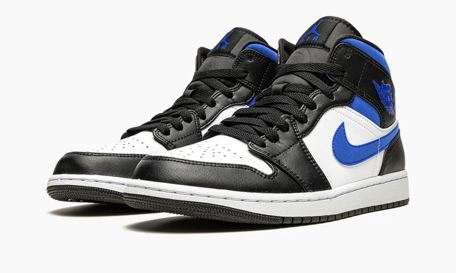 Air Jordan 1 Mid White Black Racer Blue